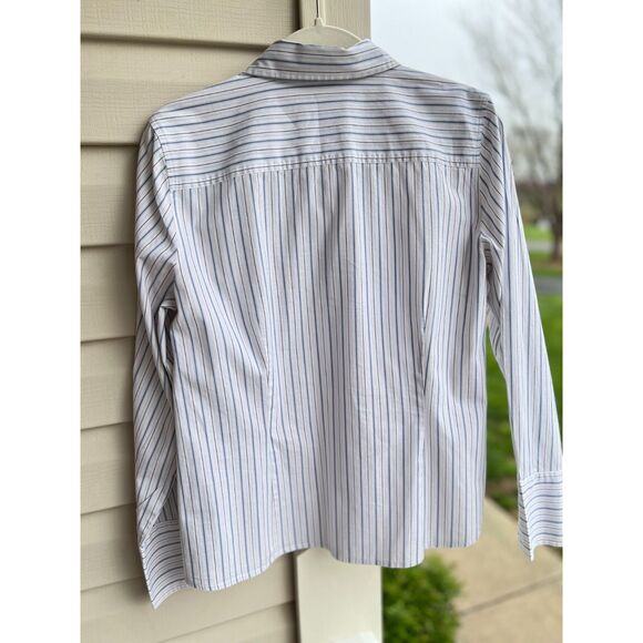 EUC Ann Taylor Button Front Long Sleeve Work Shirt Size 14 - Picture 2 of 8